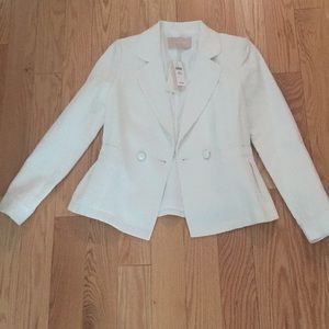NWT Banana Republic white blazer size 0 petite